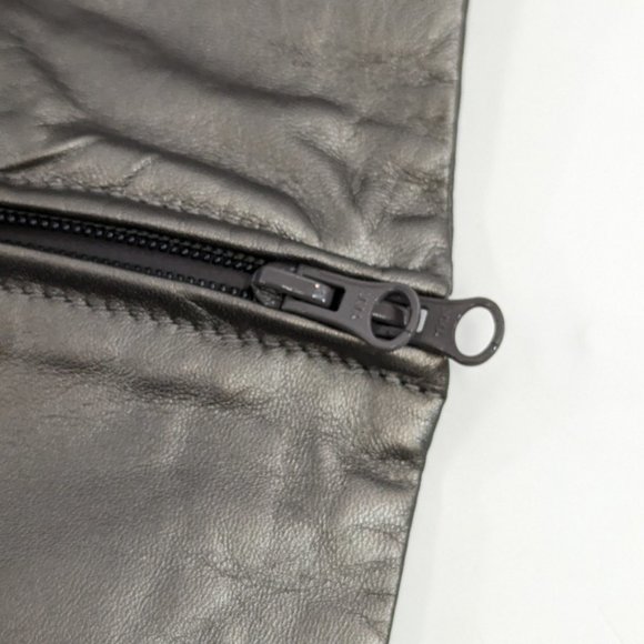 Danier Leather Jacket Zip Up Pewter Gray NWT Size XL - Picture 9 of 16